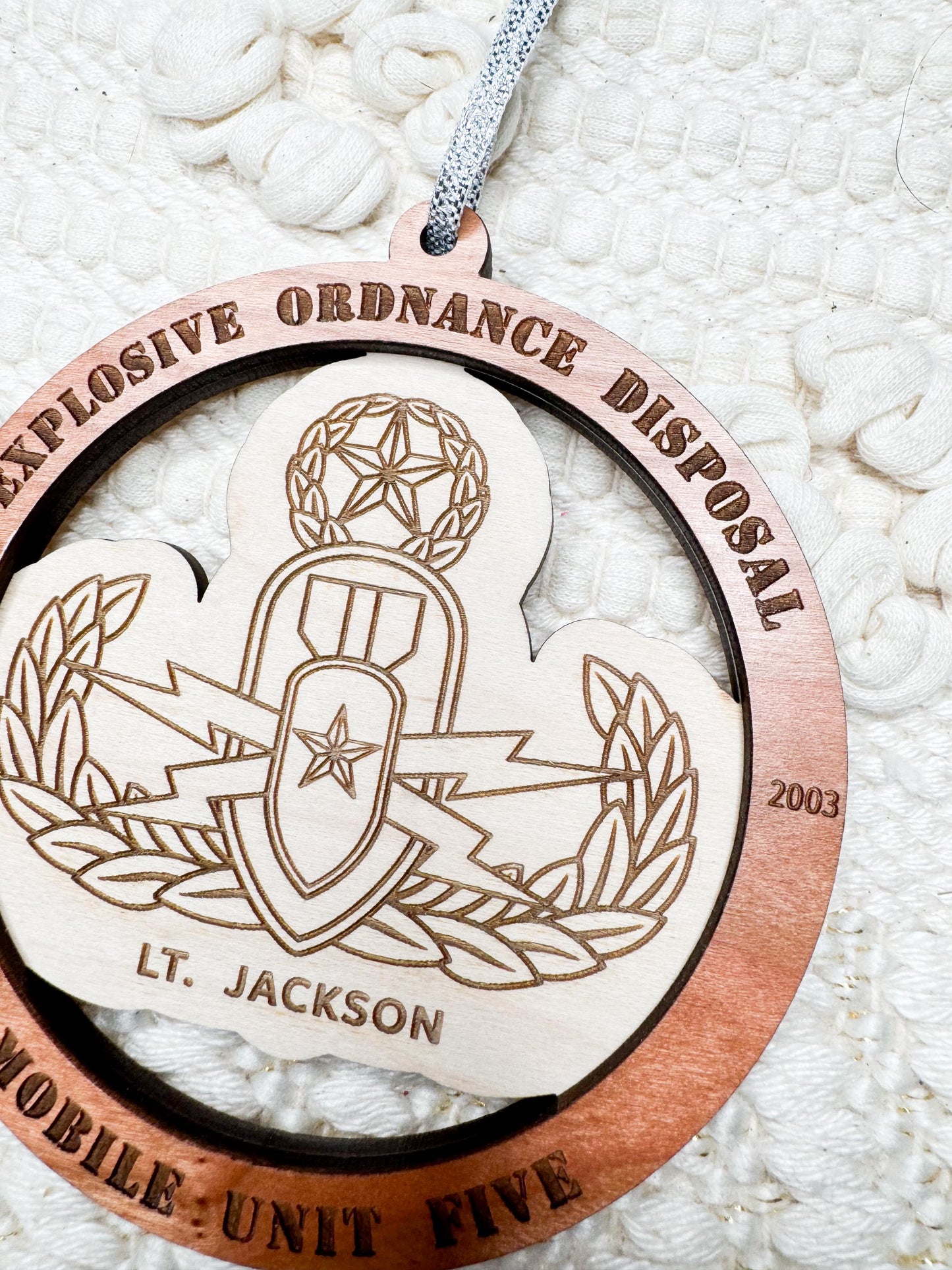 EOD Explosive Ordnance Disposal Christmas Ornament - Master EOD tech. Fully customizable