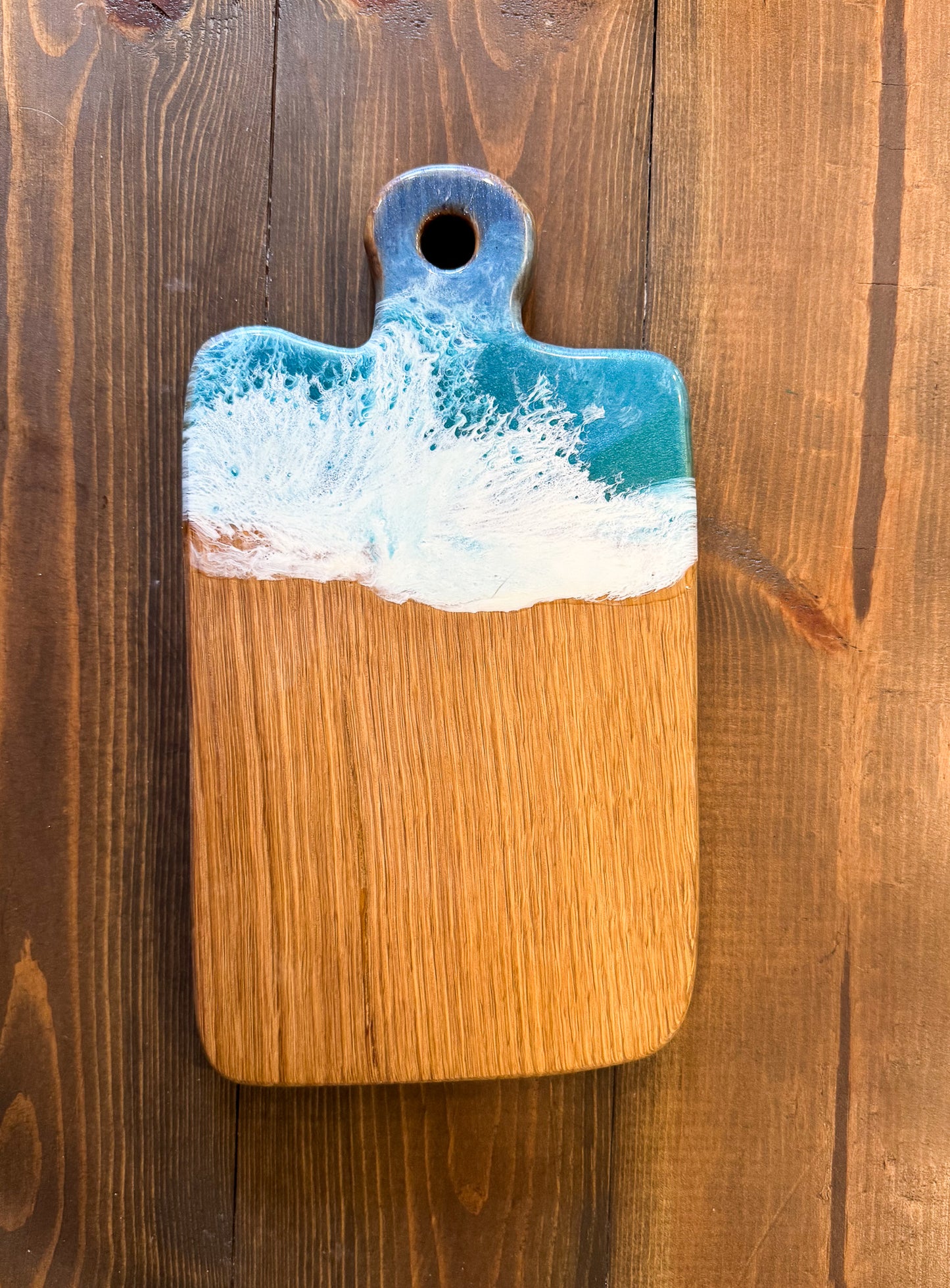 Oak Ocean Wave Epoxy Board