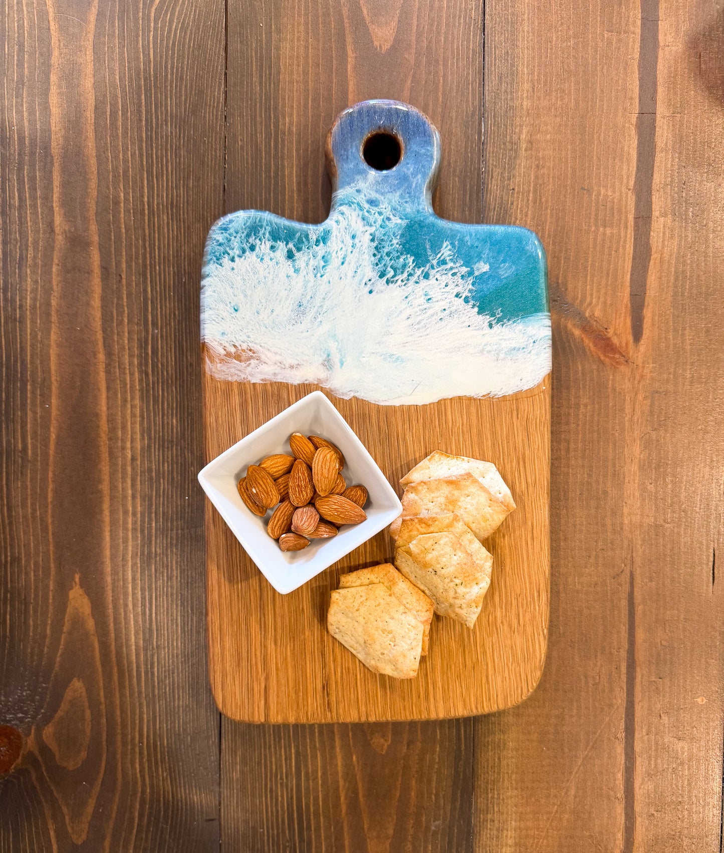 Oak Ocean Wave Epoxy Board
