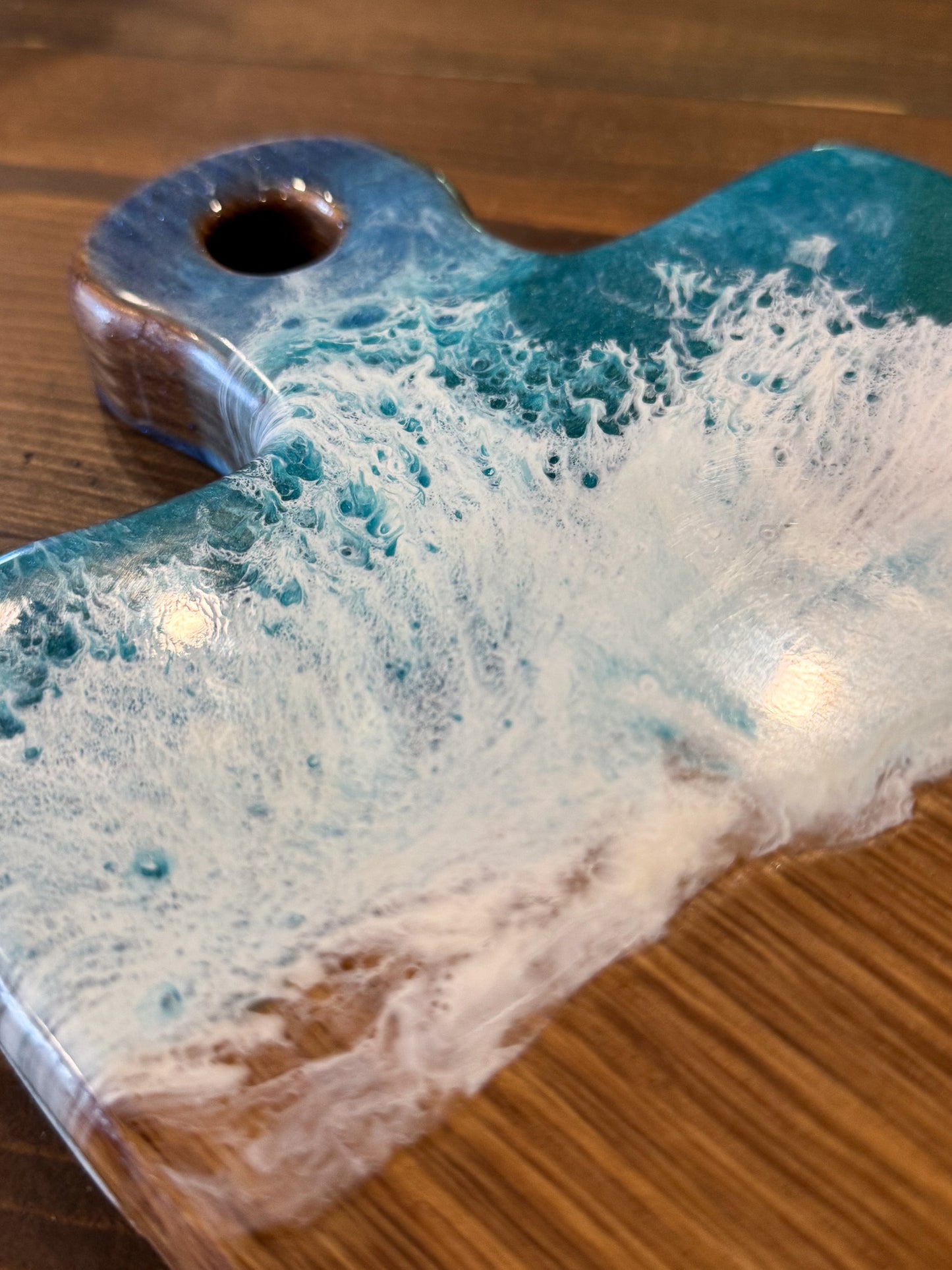 Oak Ocean Wave Epoxy Board