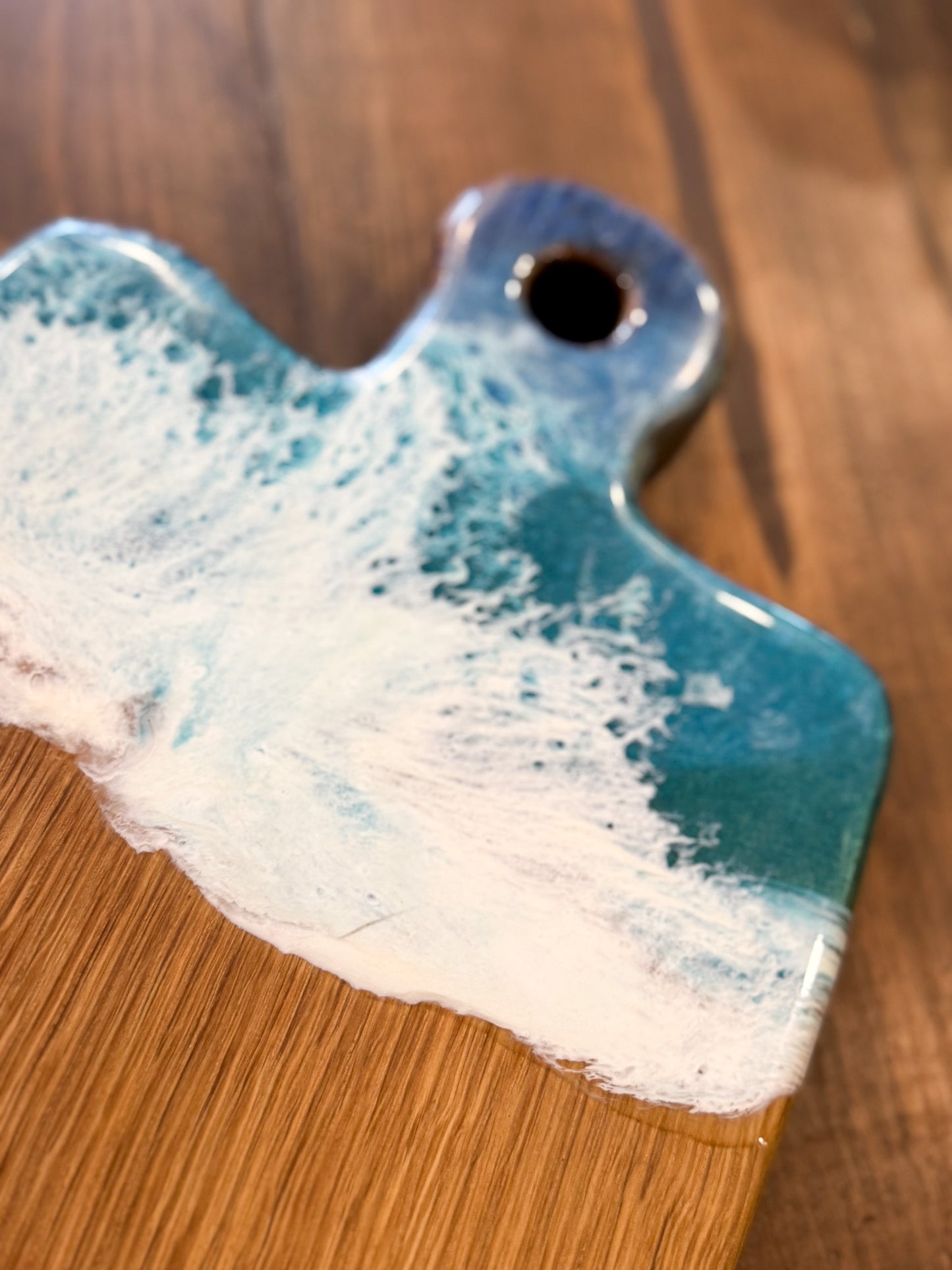 Oak Ocean Wave Epoxy Board