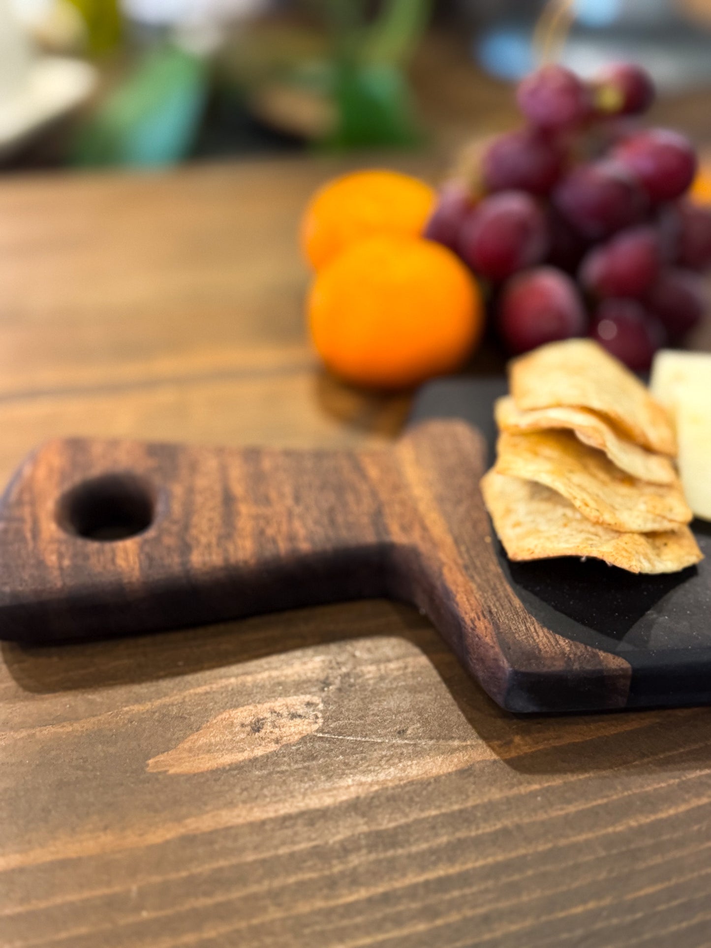 Walnut and black epoxy board - skinny