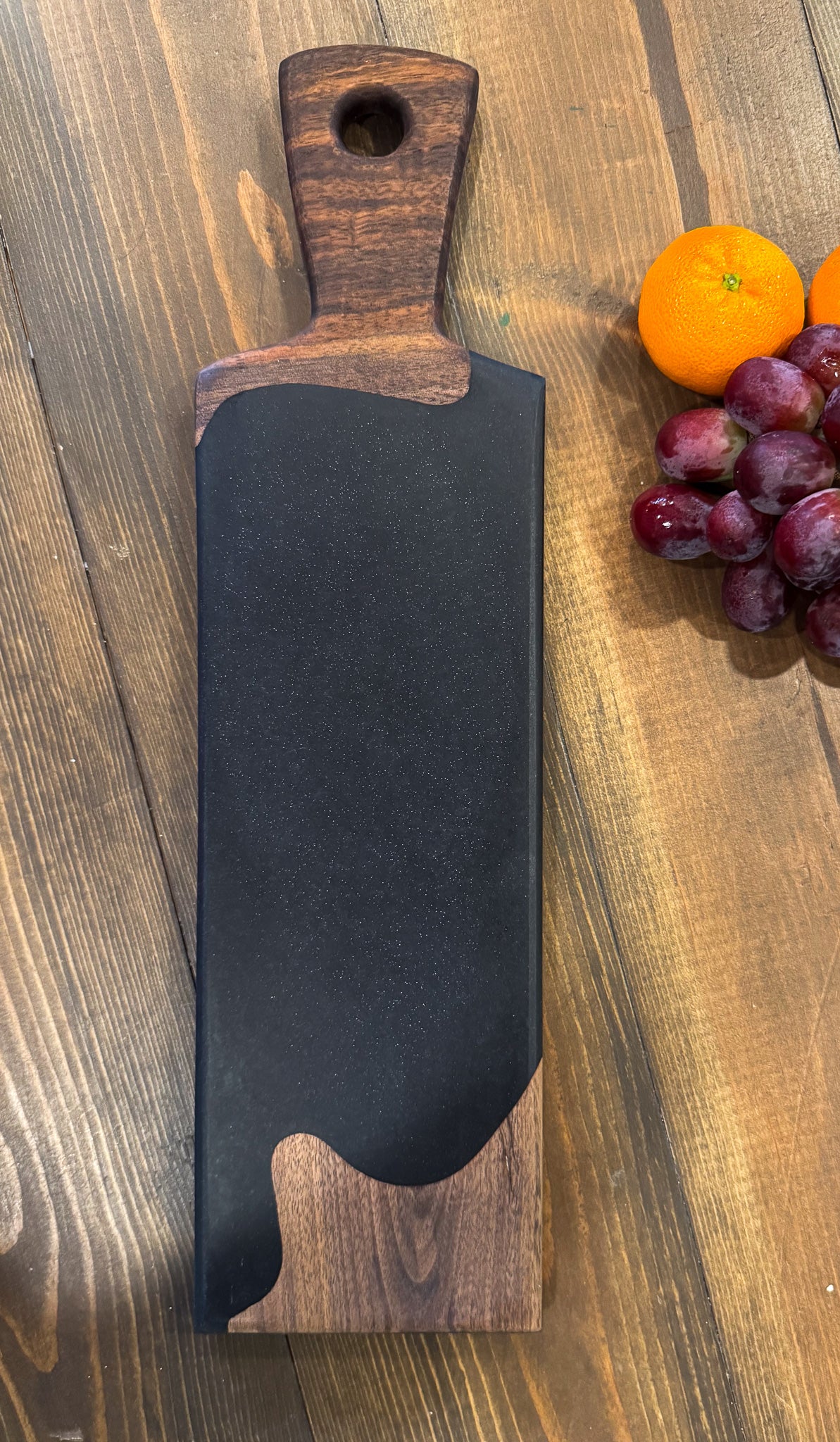 Walnut and black epoxy board - skinny