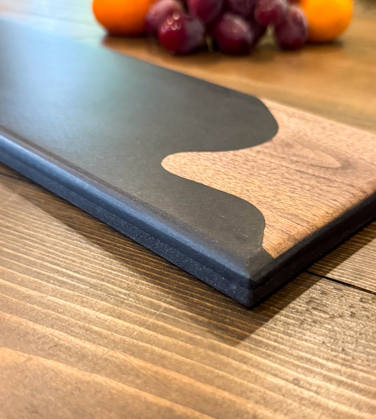 Walnut and black epoxy board - skinny