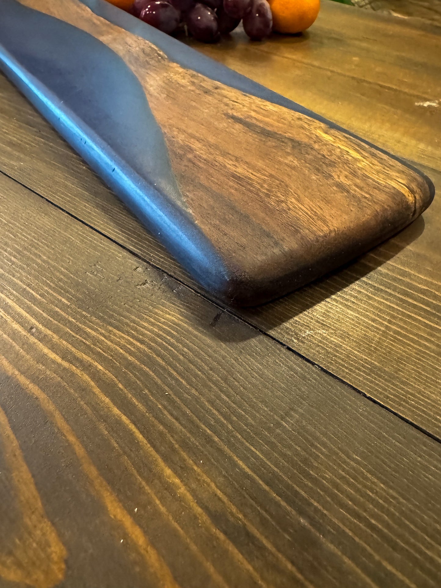 Walnut and blue epoxy board - skinny