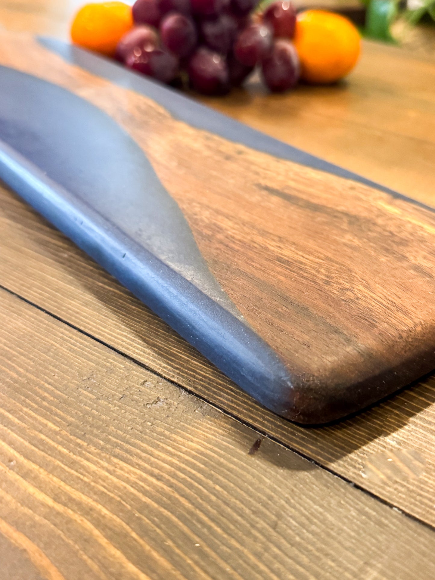 Walnut and blue epoxy board - skinny