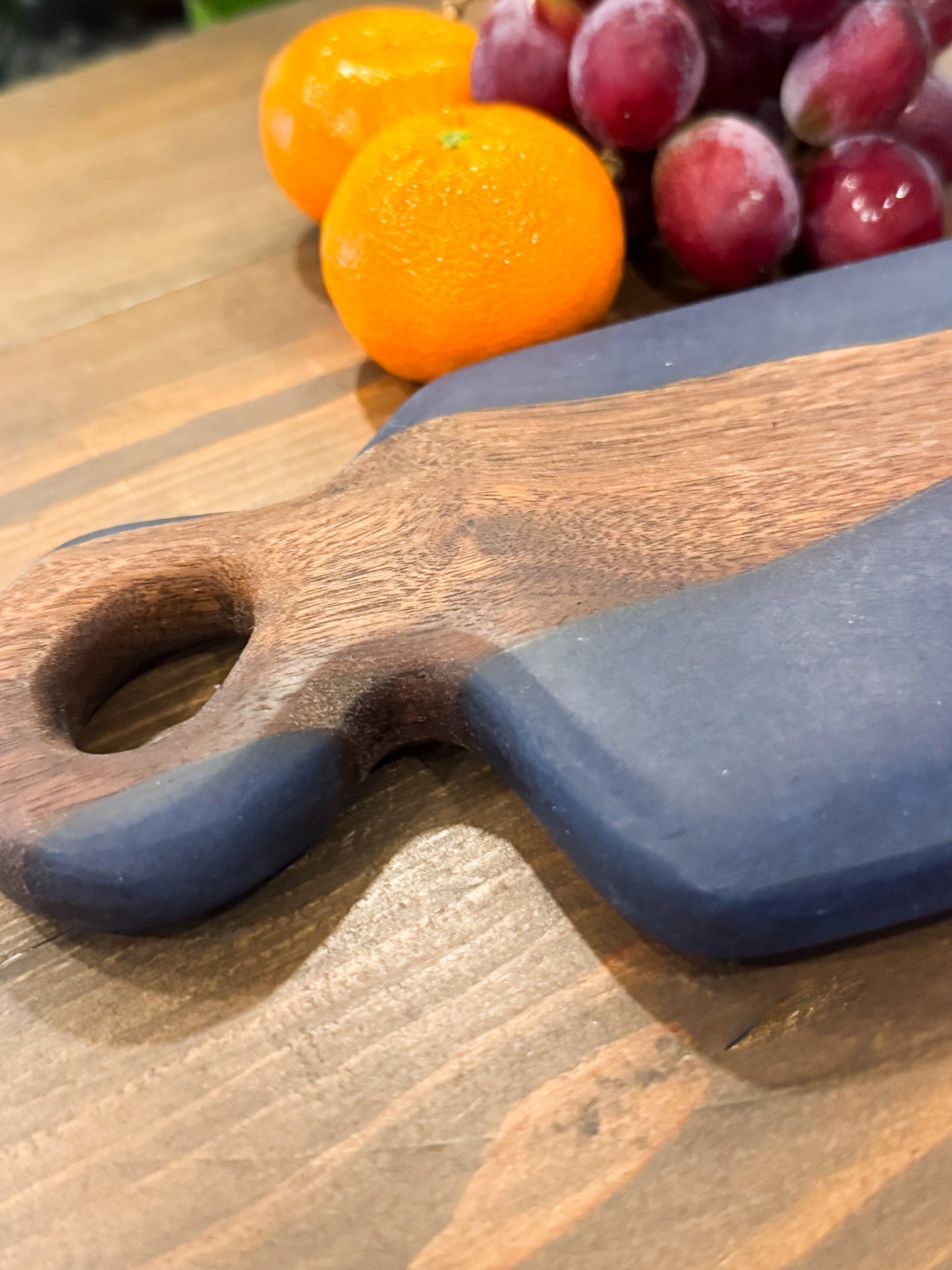 Walnut and blue epoxy board - skinny