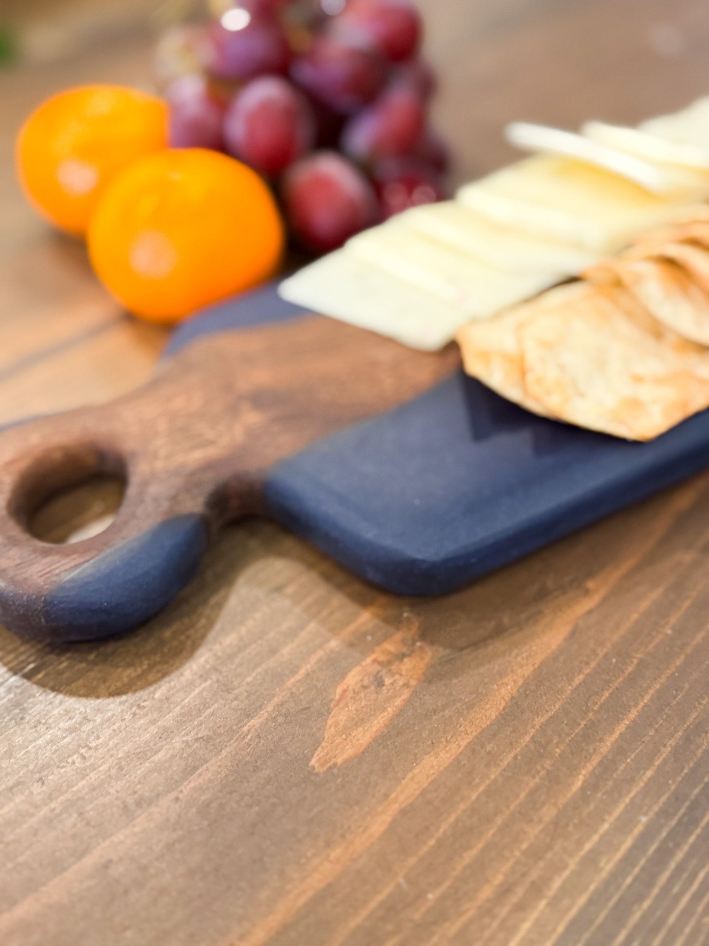 Walnut and blue epoxy board - skinny