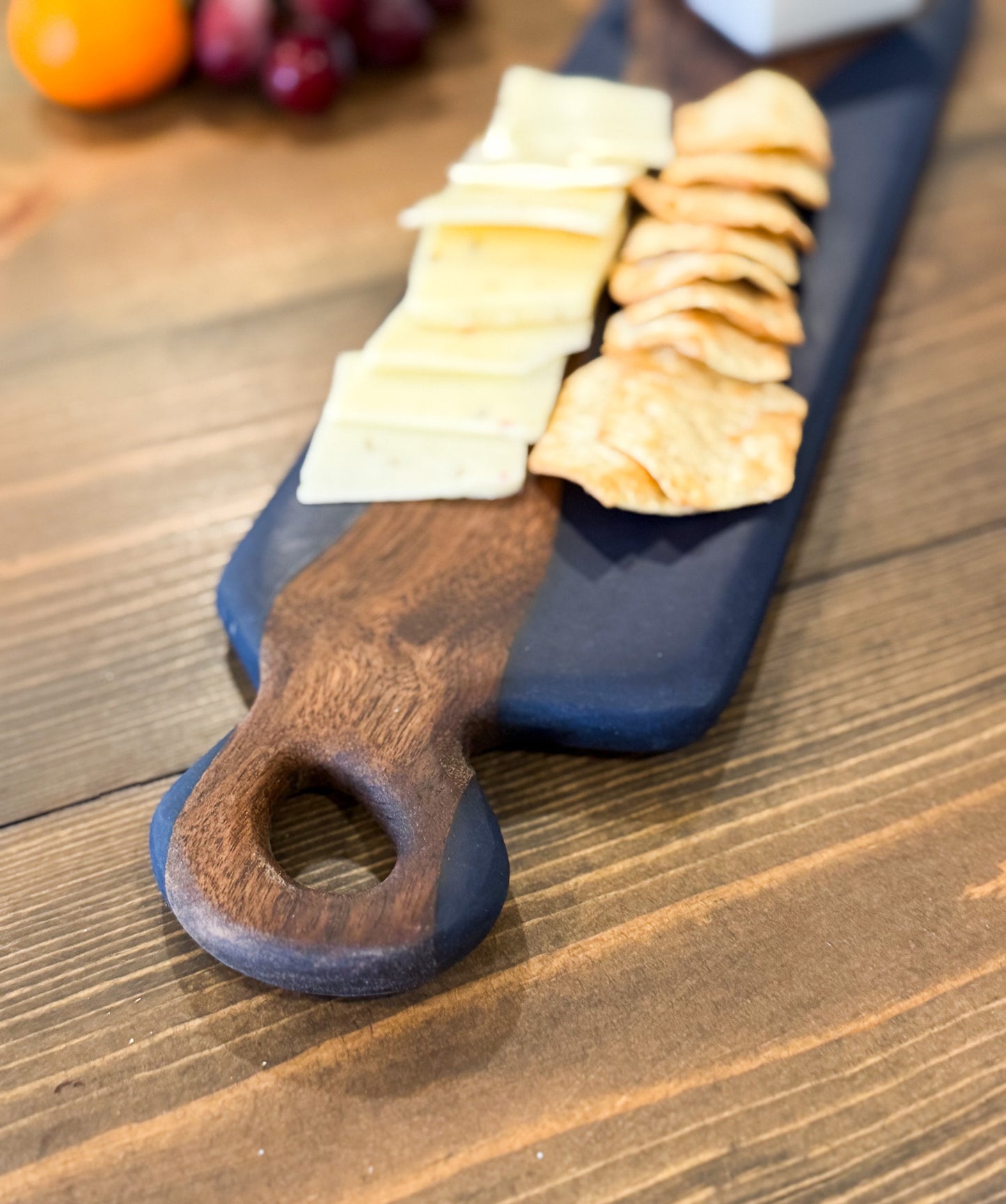 Walnut and blue epoxy board - skinny