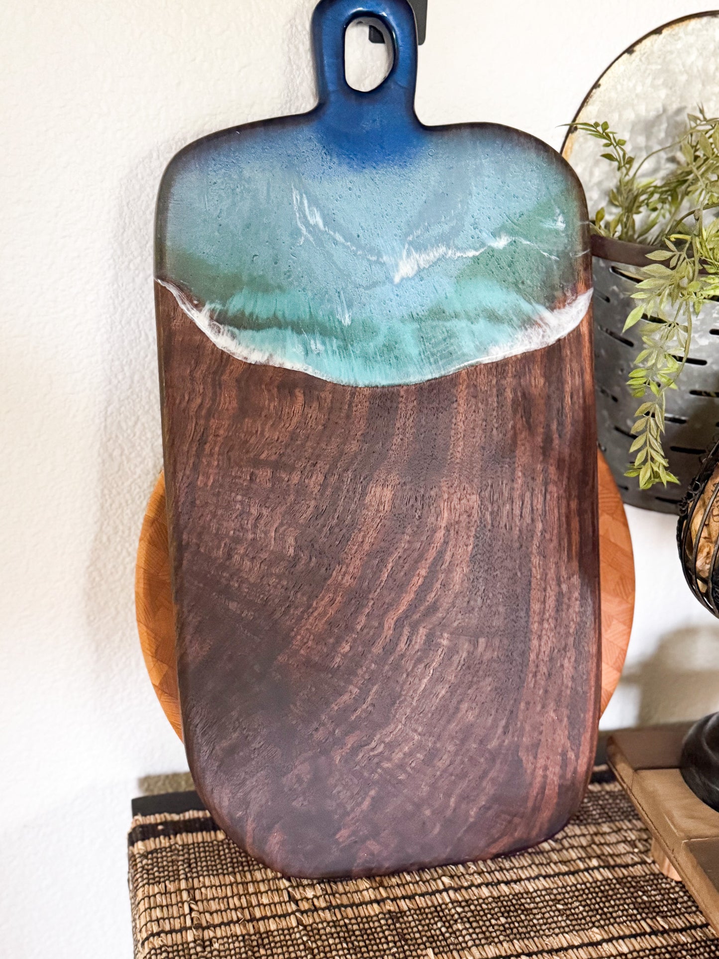 Walnut Ocean Wave Epoxy Board