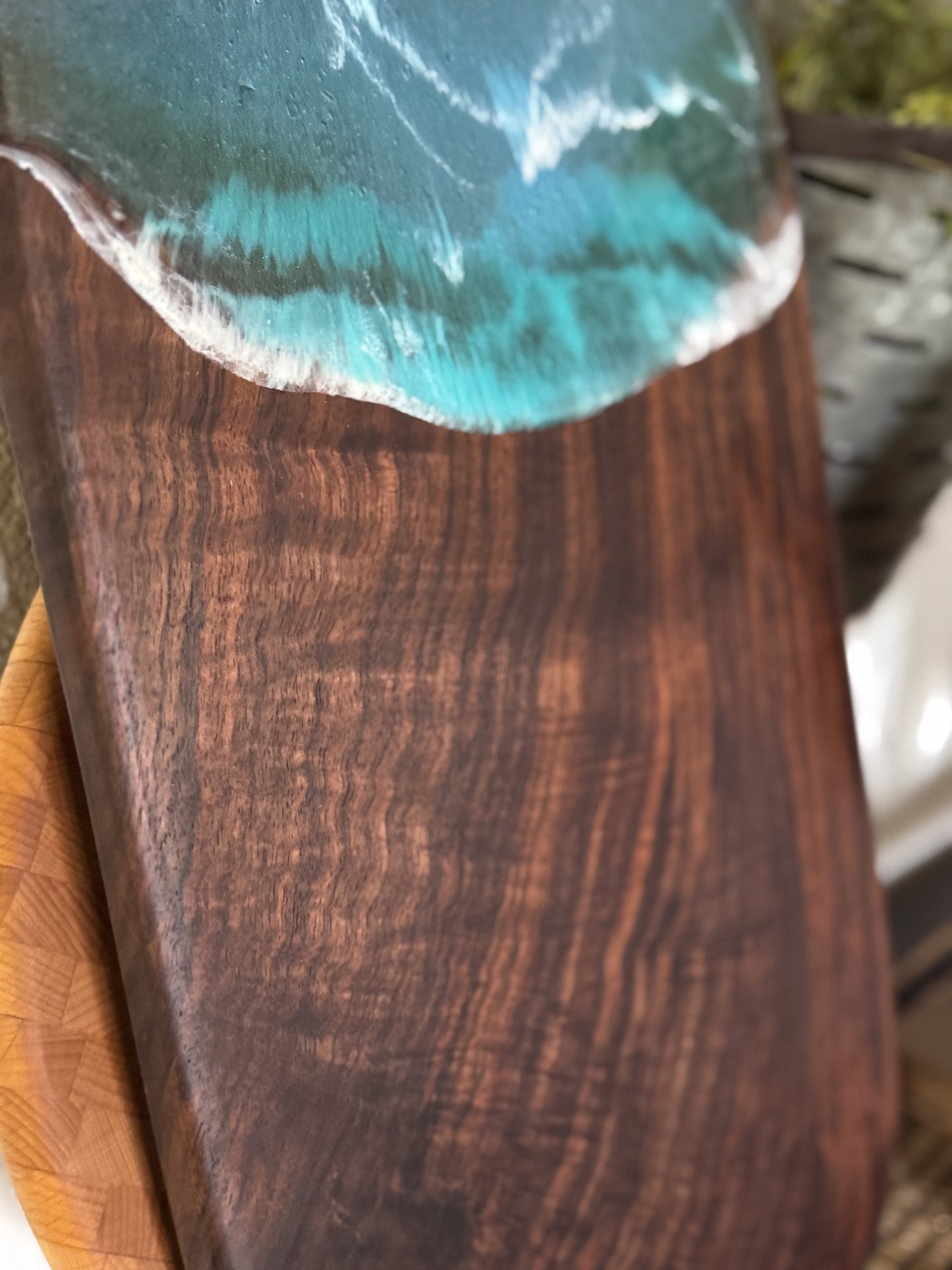 Walnut Ocean Wave Epoxy Board