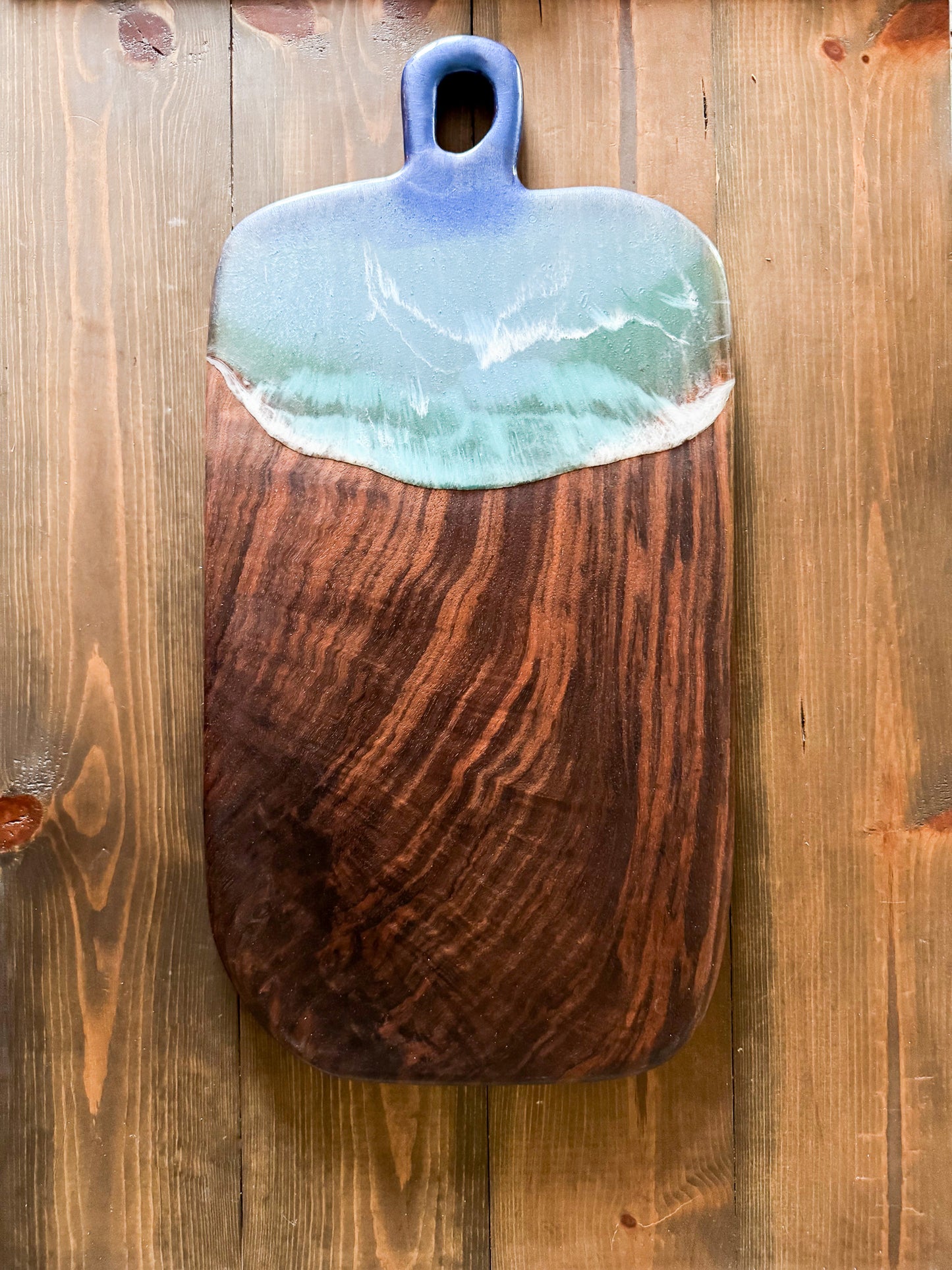 Walnut Ocean Wave Epoxy Board