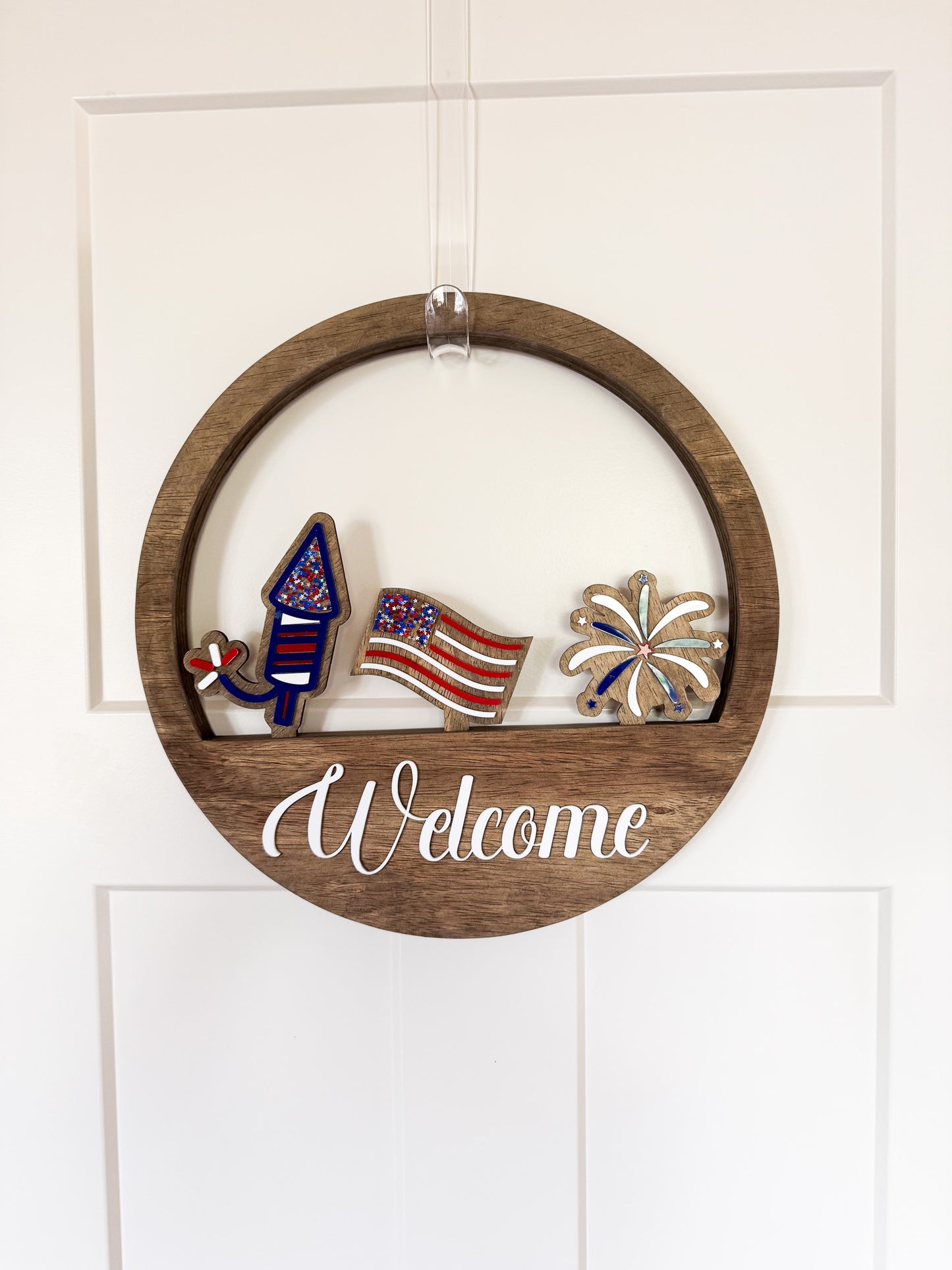 Holiday / Seasonal hanging display base. INSERTS SOLD SEPERATELY