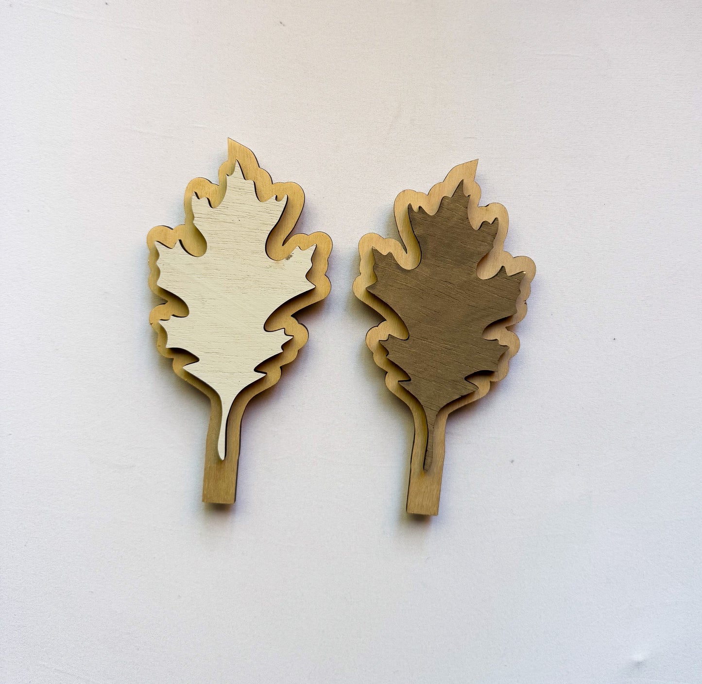 Leaf Tall Skinny Leaf all wood distressed