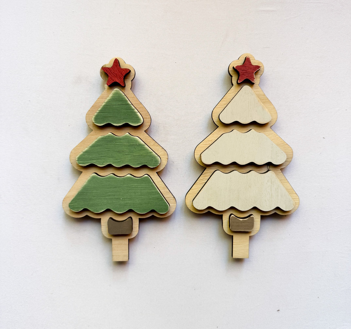 3 tier Christmas Tree, all wood distressed.