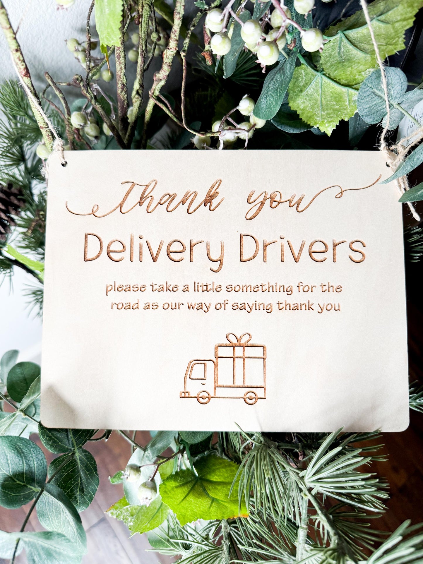 Delivery Driver sign, thank you sign for front porch deliveries