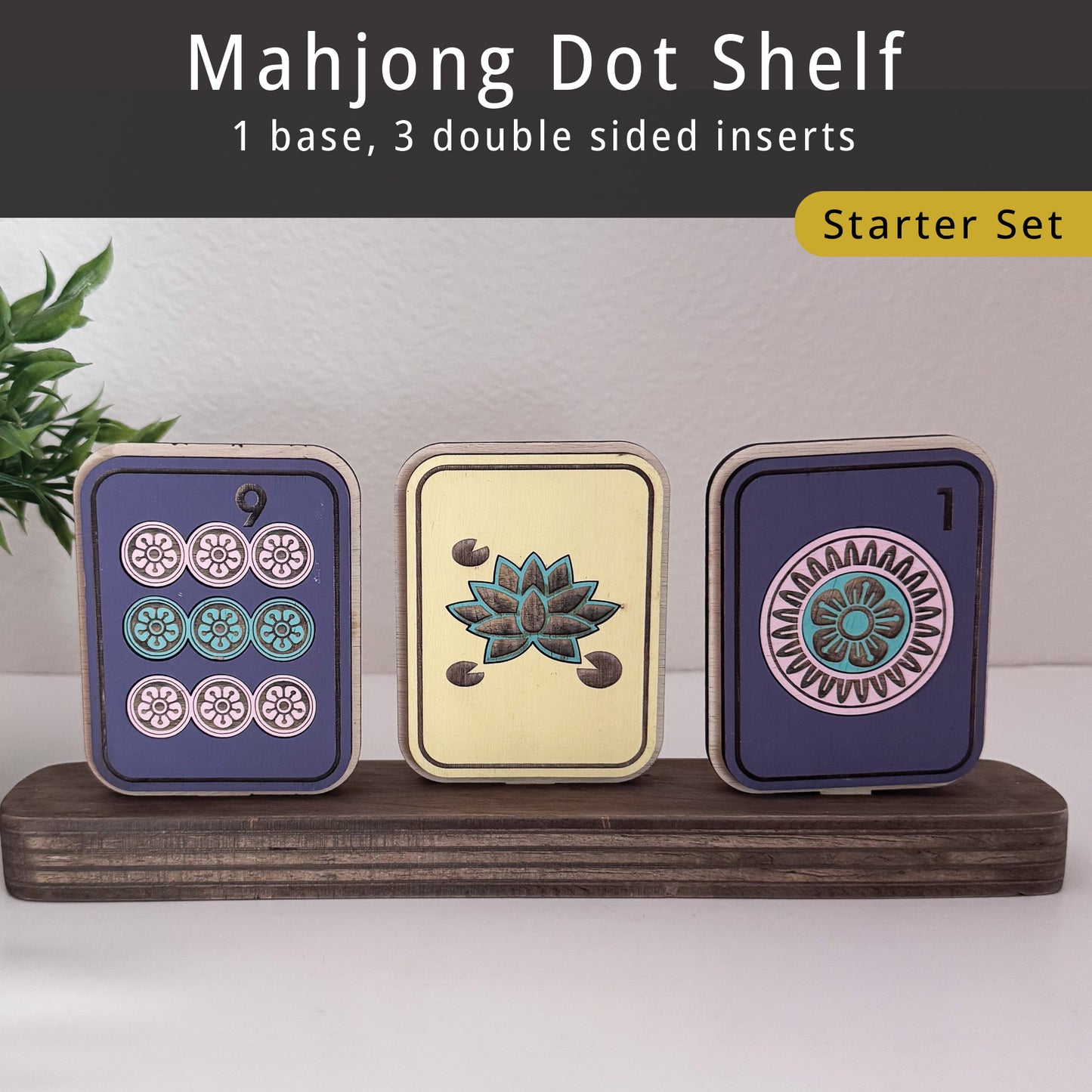 Mahjong Dot and Flower Shelf Starter Set