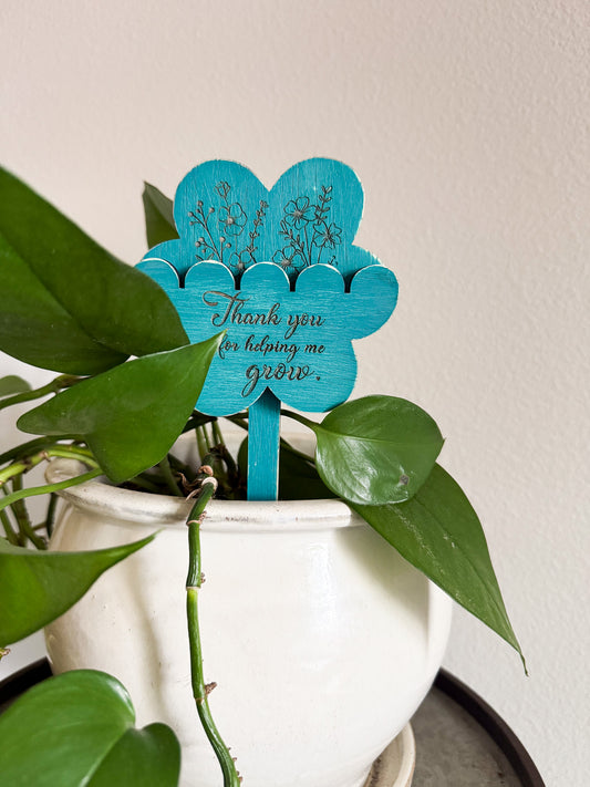 Teacher gift, gift card holder.  Thank you for helping me grow.
