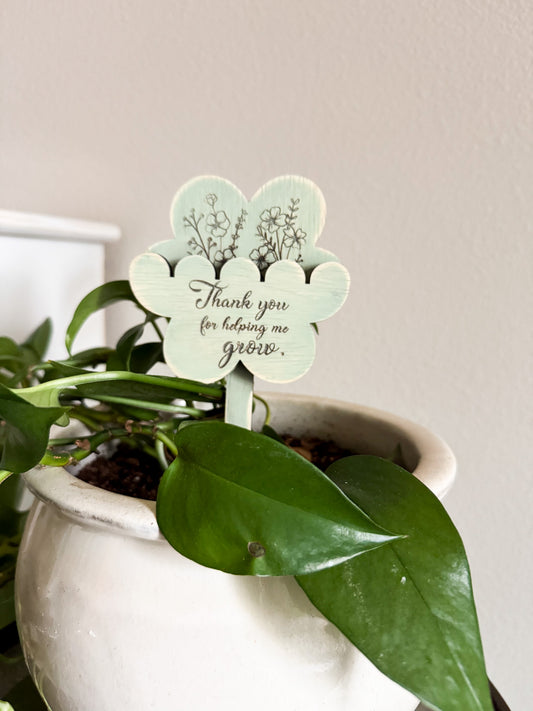 Teacher gift, gift card holder.  Thank you for helping me grow.