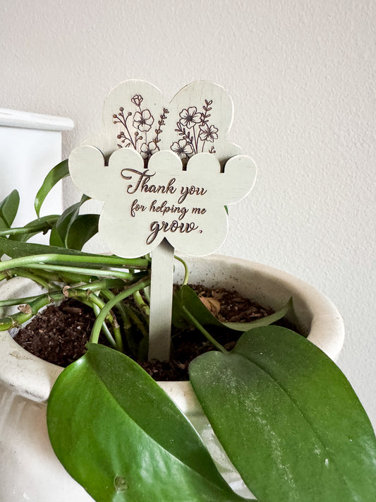 Teacher gift, gift card holder.  Thank you for helping me grow.
