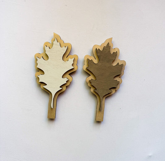 Leaf Tall Skinny Leaf all wood distressed