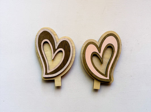Valentines Day Heart with triple hearts