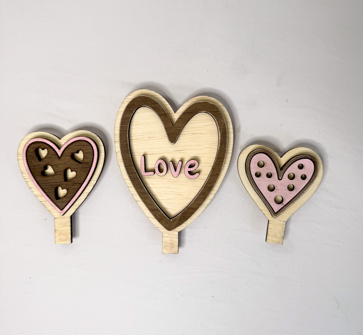 Valentines Day Wood Inserts 3 Piece Bundle