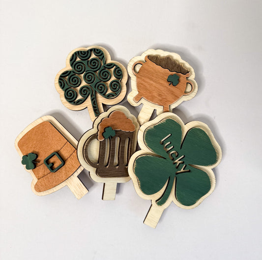 St. Patricks Day 5 Piece Bundle Wood Inserts