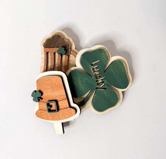 St. Patricks Day 3 Piece Bundle Wood Inserts