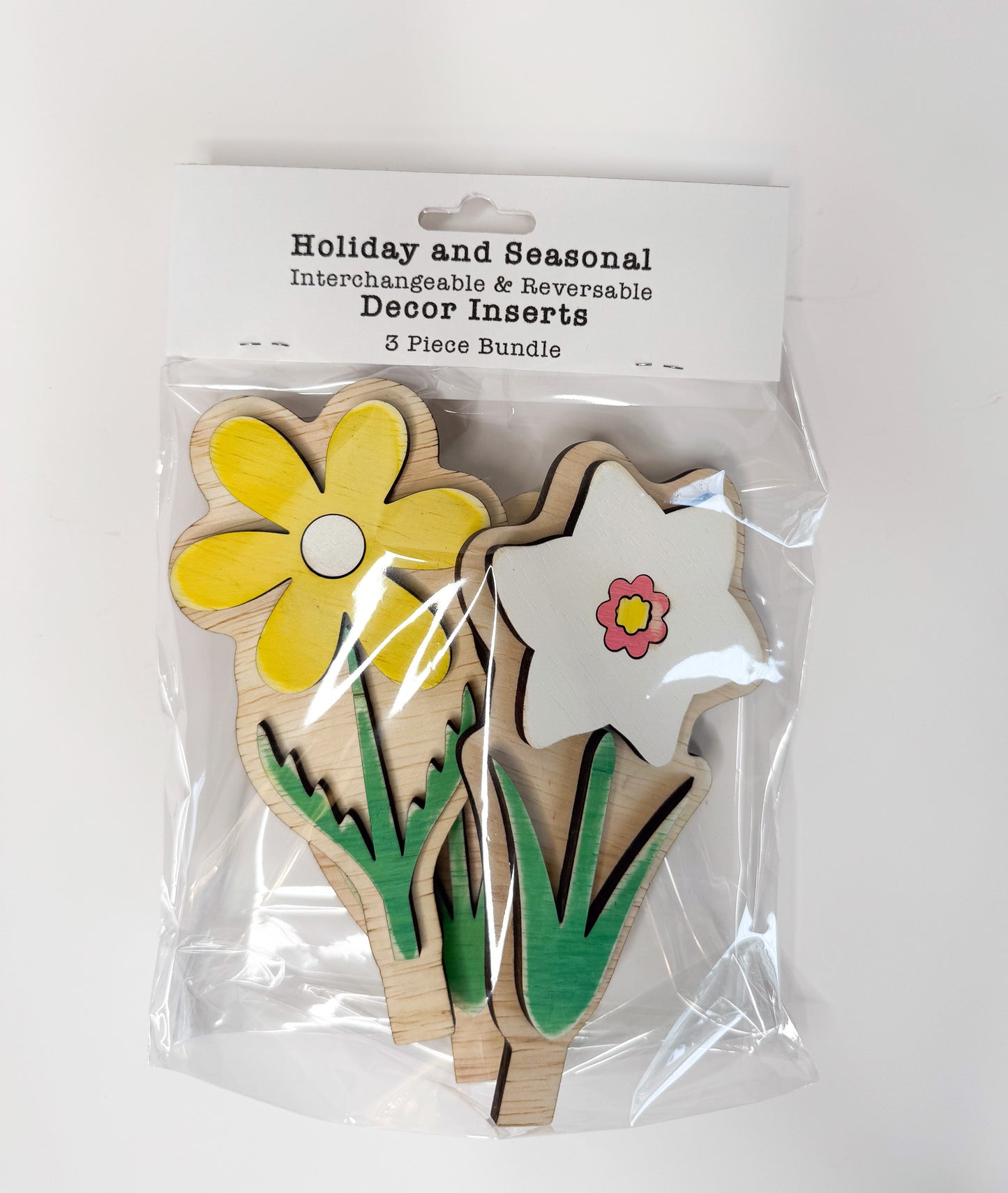 Spring Flowers 3 piece bundle ALL WOOD