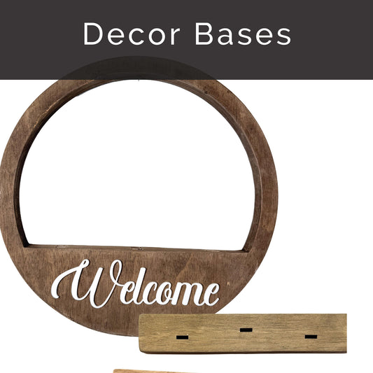 Interchangeable Decor Base | Choose Wreath or Shelf Base