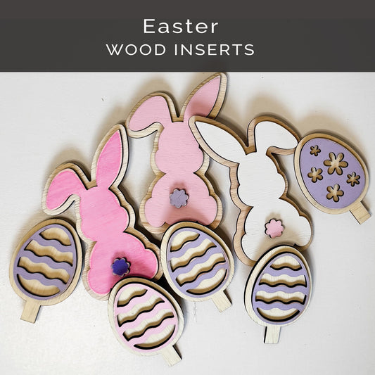 Easter Spring Wood Inserts.