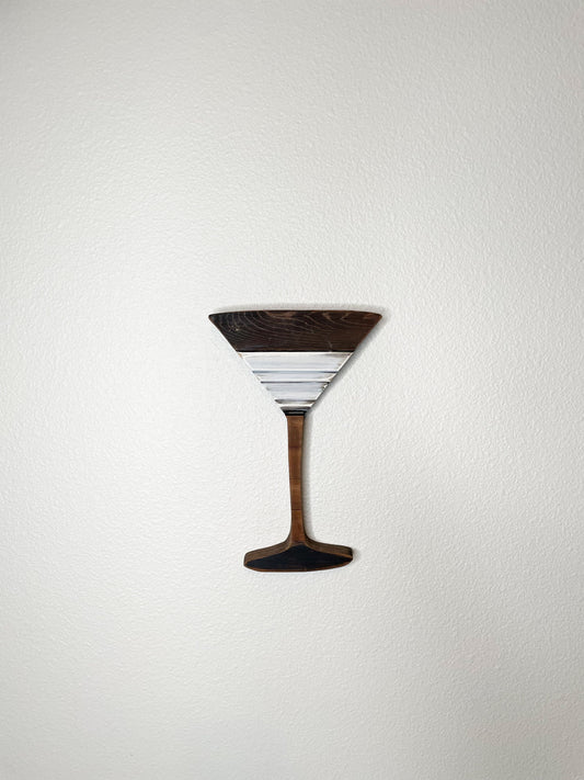 Martini Glass, bar decor, cocktail signs, cocktail decor, Reclaimed Wood martini glass.