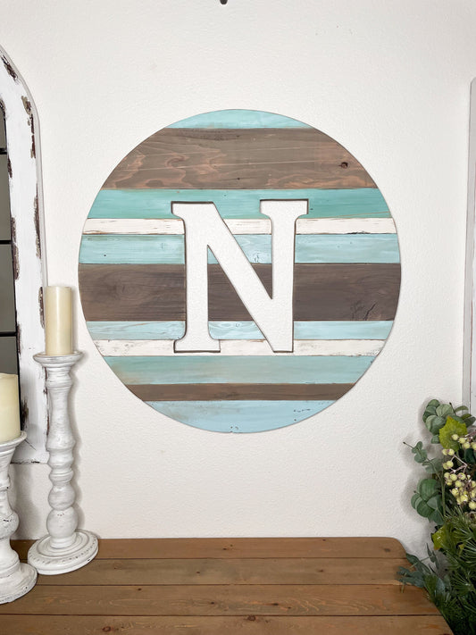Customized Initial, letter Wood Art, Reclaimed wood custom letter wall art