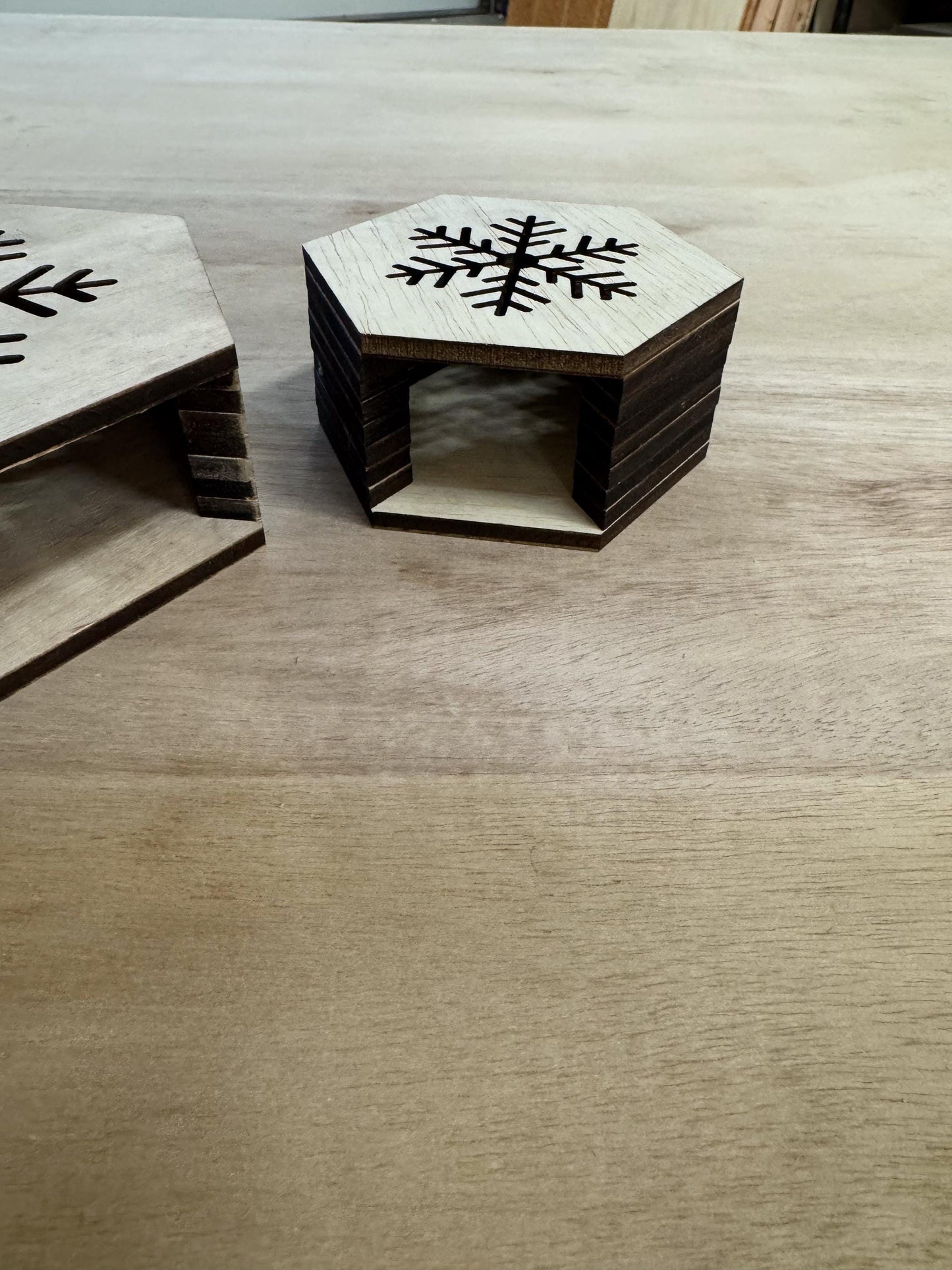 Snowflake Lantern Laser Cut File  Winter SVG, PDF, PNG, Ai Digital Download, Tea Light Holder, Christmas Glow Lanterns Set of 3