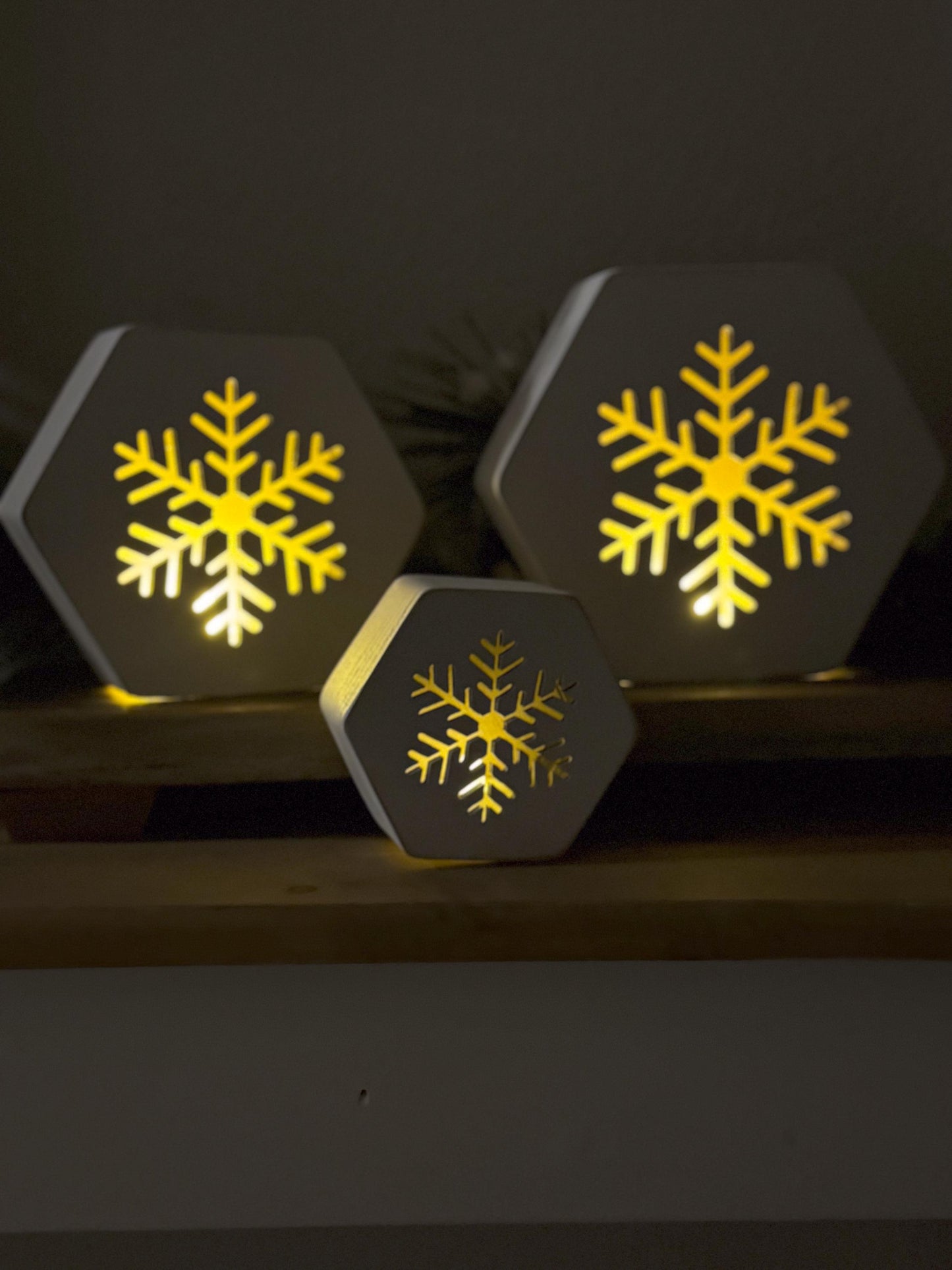 Snowflake Lantern Laser Cut File  Winter SVG, PDF, PNG, Ai Digital Download, Tea Light Holder, Christmas Glow Lanterns Set of 3