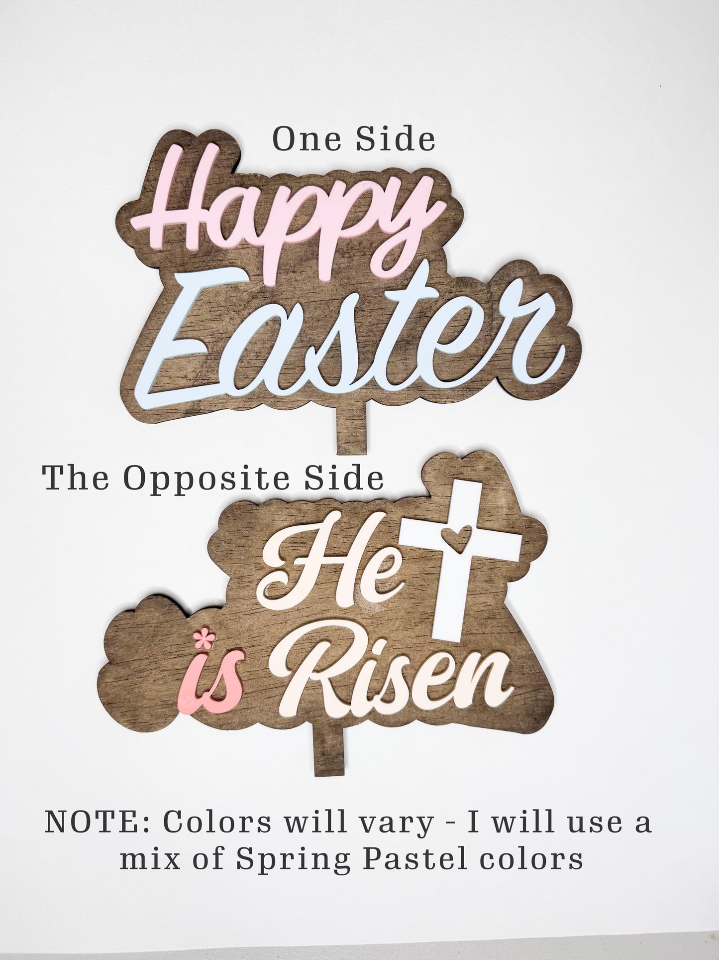 Happy Easter Spring Decor, He is Risen decor inserts.