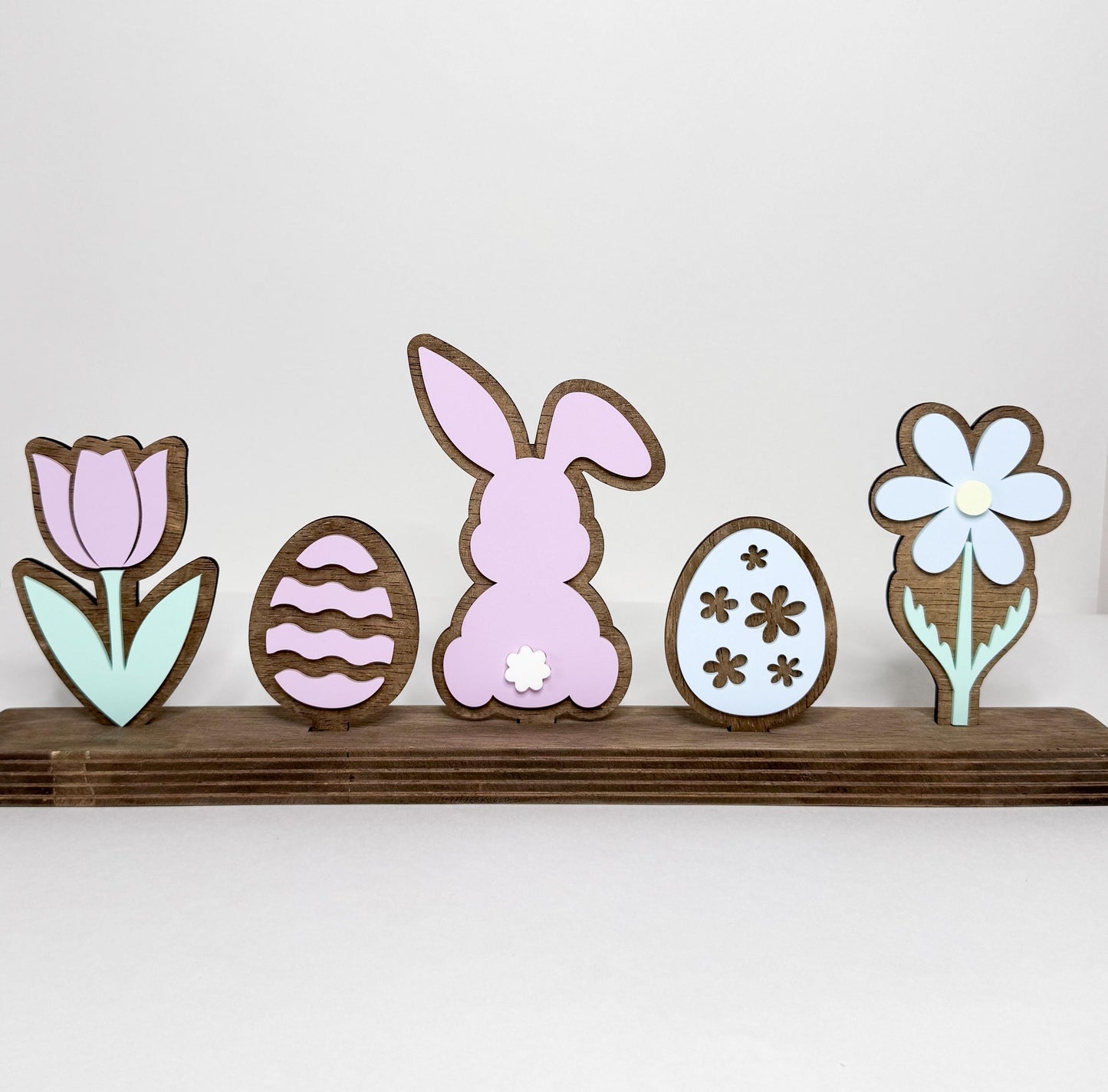 Interchangeable Holiday Wood Bases  4 Styles, Shelf or Wall Hanger Display