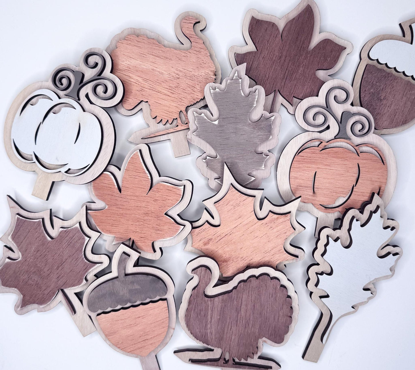 Thanksgiving and Fall Inserts - Leaves, Pumpkin, Acorn and Turkey