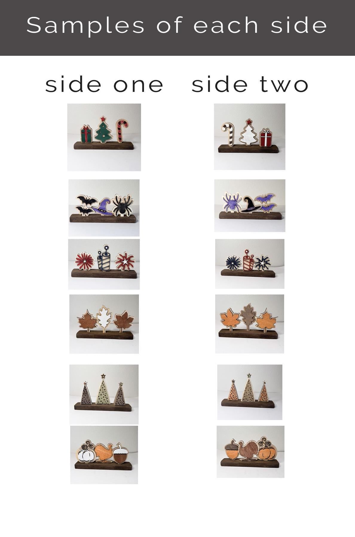 Christmas Interchangeable Inserts  Snowman, Present, Santa Hat, Candy Cane, Trees, Snowflakes