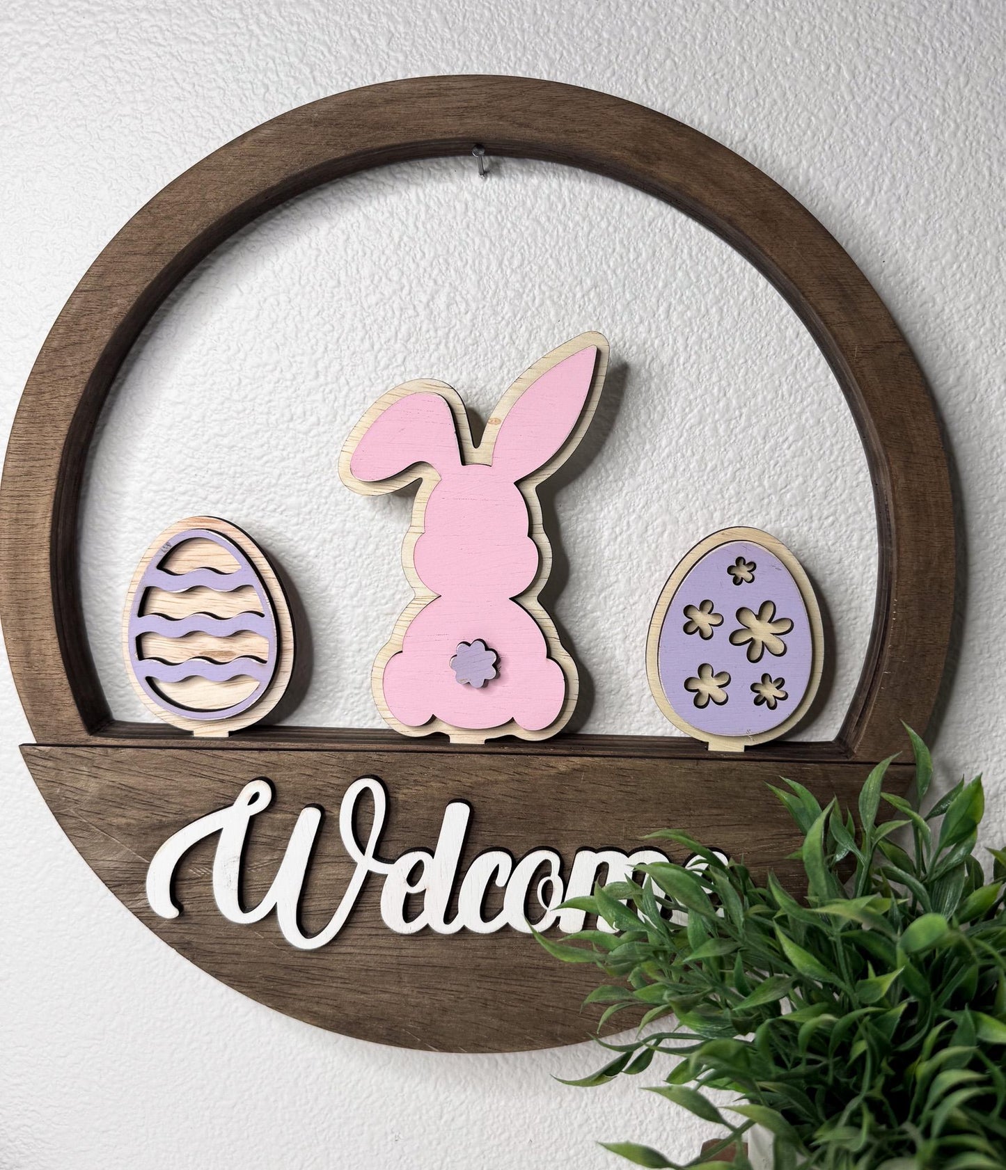 Easter Spring Wooden Inserts  Interchangeable Bunny, Egg and Flower