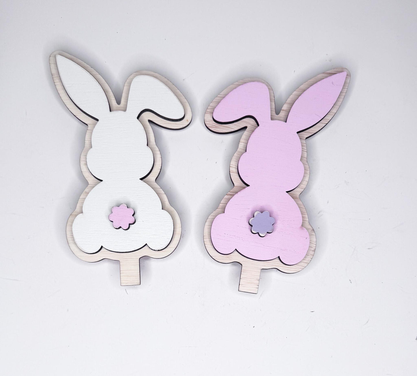 Easter Spring Wooden Inserts  Interchangeable Bunny, Egg and Flower