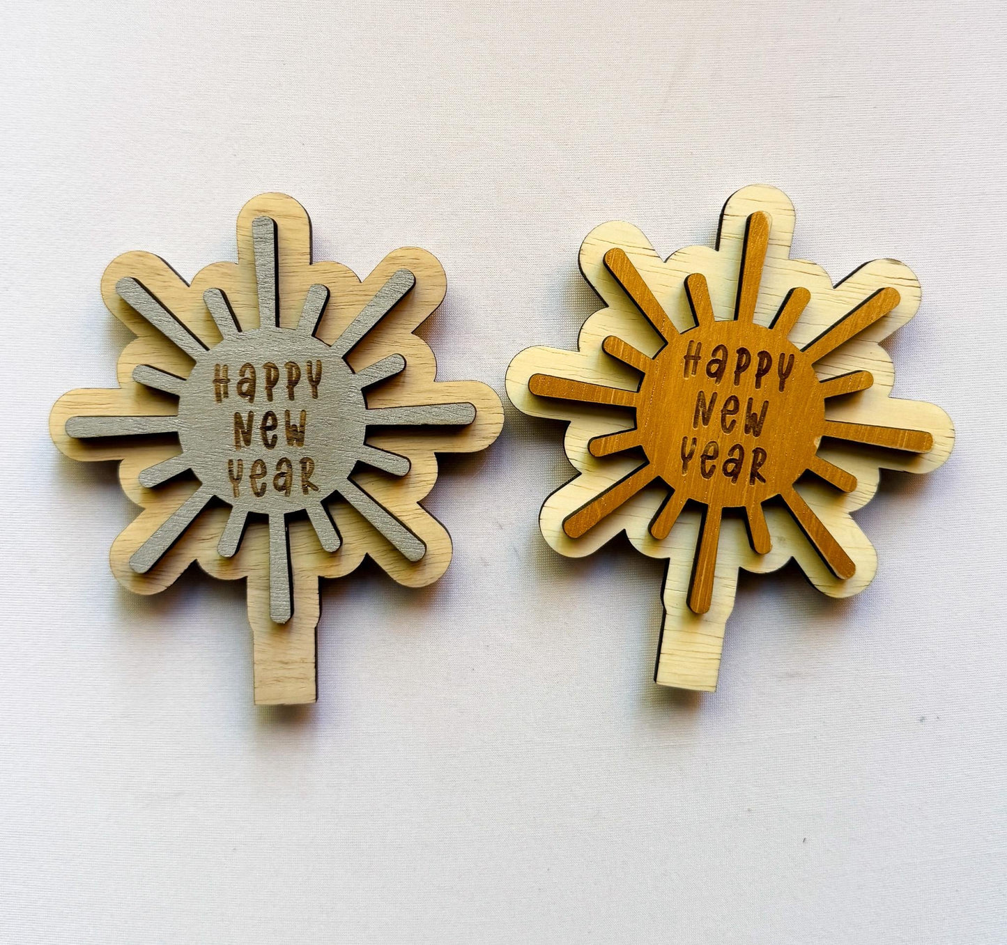 New Years Eve Wood Inserts, Happy New Year Decor, Champagne Party Decor, Interchangeable Shelf Sitter, Tiered Tray Holiday Decor