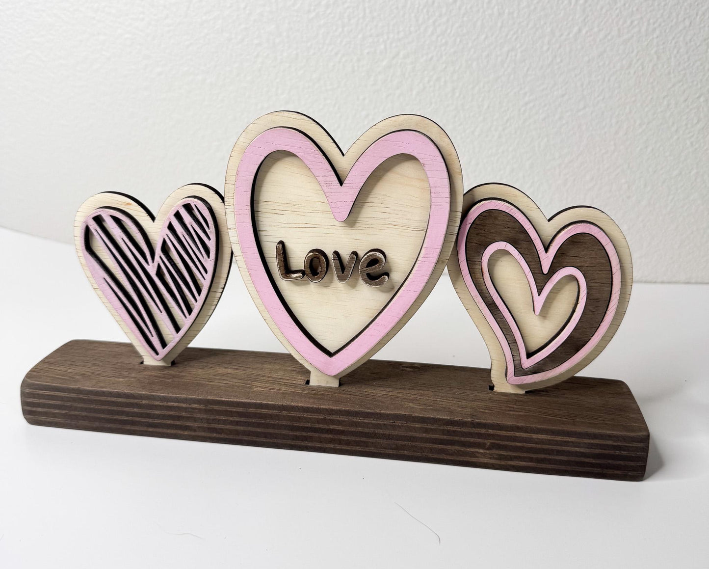 Valentine Wood Heart Inserts