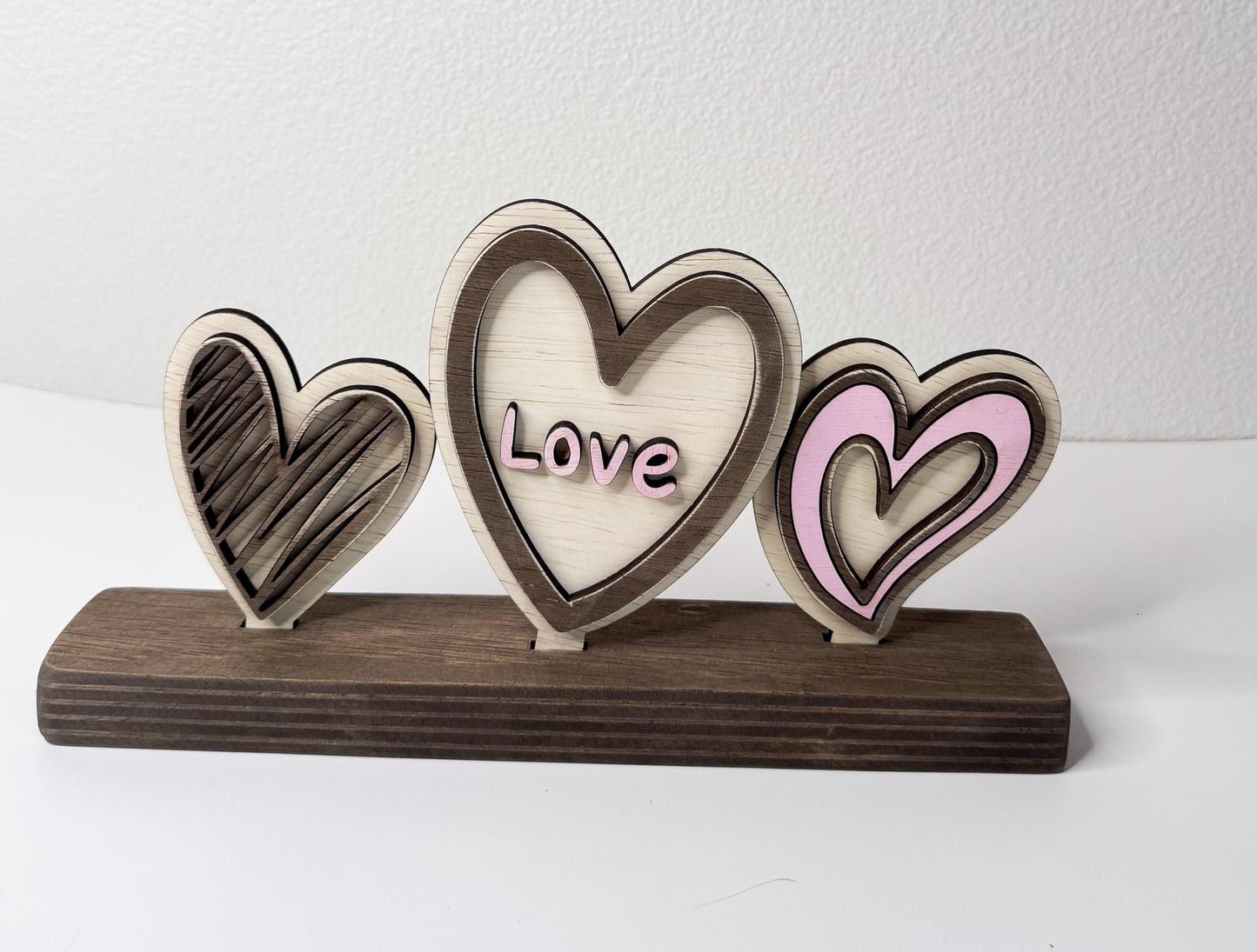 Valentine Wood Heart Inserts