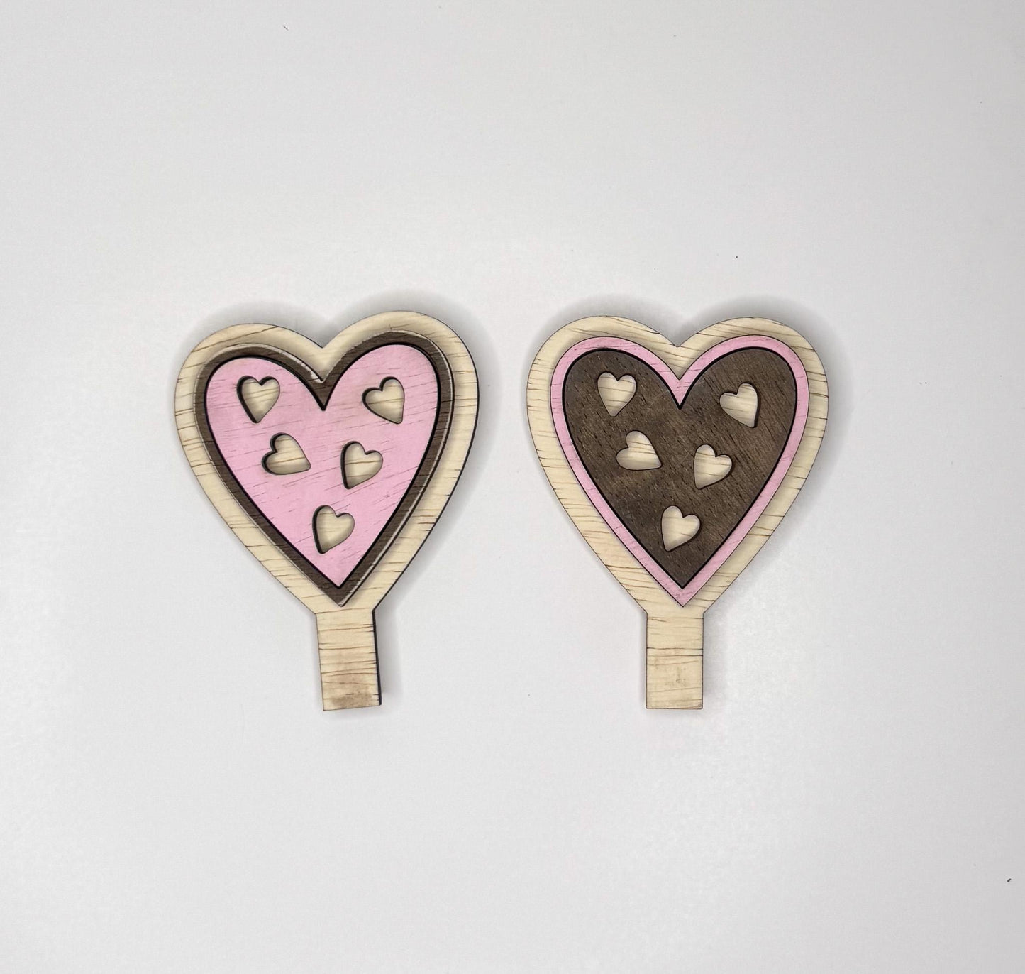 Valentine Wood Heart Inserts