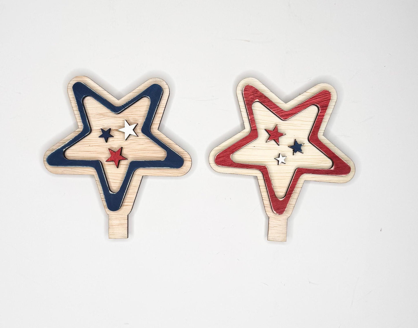 4th of July Wood Decor Bundle.  Inserts + Shelf Base