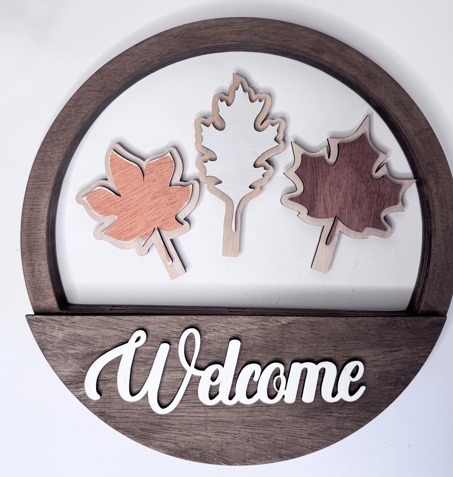 Fall Door Hanger Wreath  Interchangeable Leaves