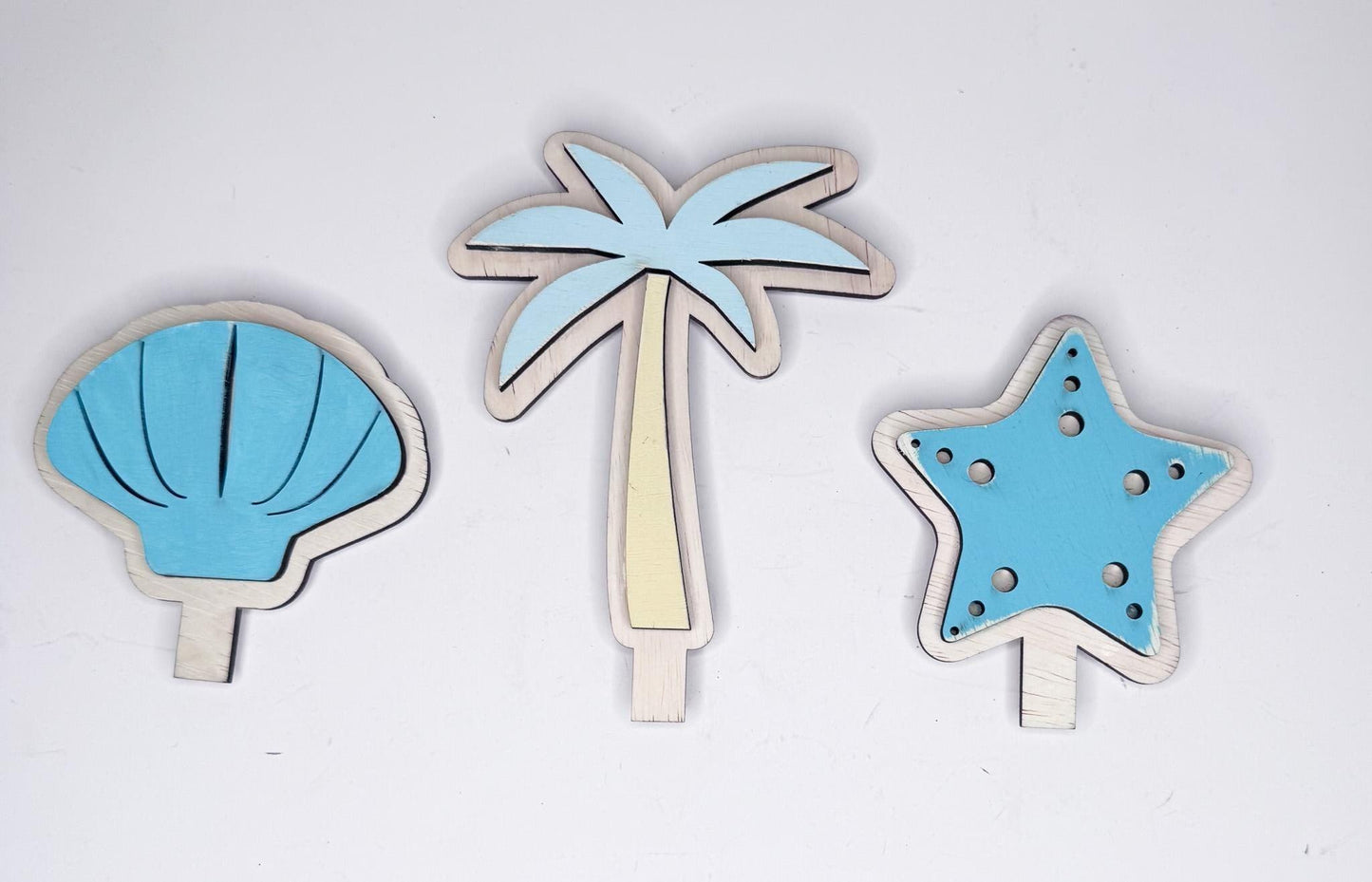 Interchangeable Coastal Wreath, Beach Door Decor, Sea Turtle Starfish Seashell Welcome Sign