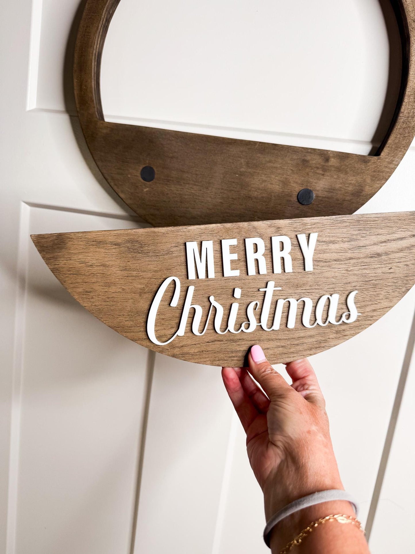 Interchangeable Holiday Wood Bases  4 Styles, Shelf or Wall Hanger Display